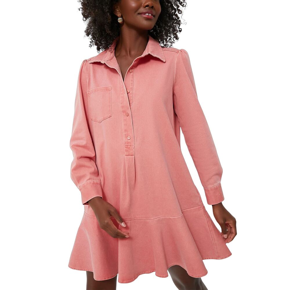 Tuckernuck x Murray’s Nantucket Red Stretch Twill Callahan Shirt Dress XS